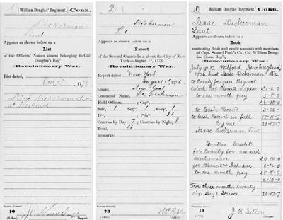 Service record of Isaac Dickerman