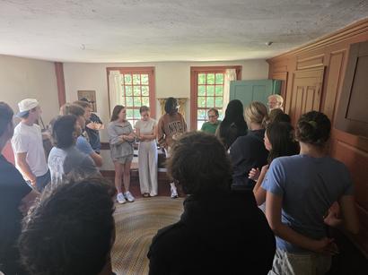 Paul Saubestre and students in the bedroom